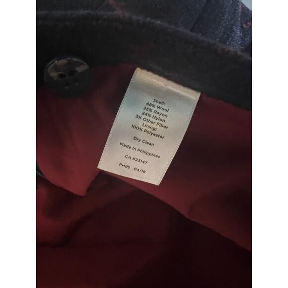 Talbots Size 14 Women’s Wool Blend Gray w Red Pinstriped Lined Y2K Dress Pant - Picture 8 of 8